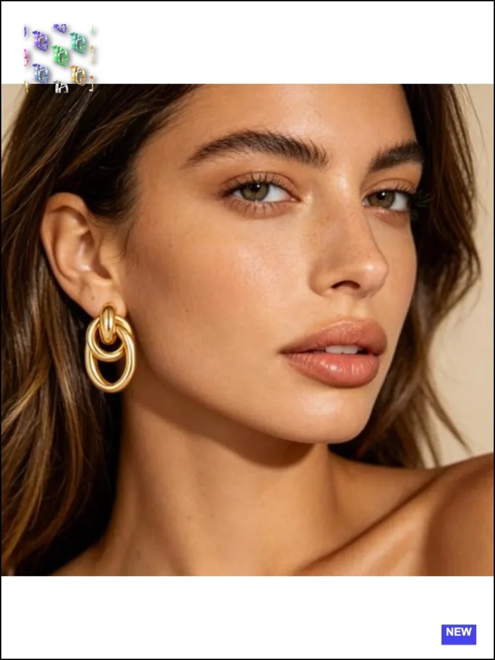 14K Gold Plated Chunky Knot Link Drop Dangle Earrings
